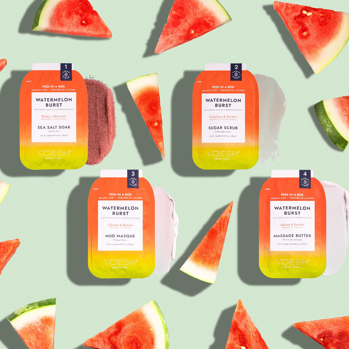 Voesh - Watermelon Duo (Pedi & Lotion) With Nail Stickers - VSC001WTR