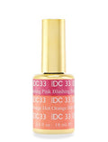 DC33 - Blushing Pink To Hot Orange - GEL POLISH & MATCHING LACQUER