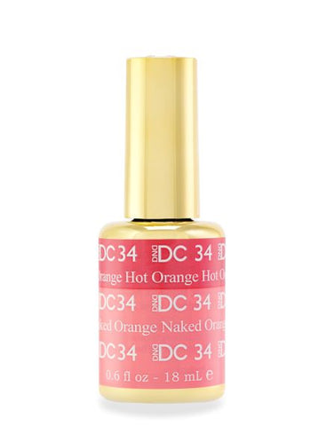 DC34 - Hot Orange To Naked Orange - GEL POLISH & MATCHING LACQUER