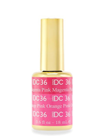 DC36 - Magenta Pink To Orange Pink - GEL POLISH & MATCHING LACQUER