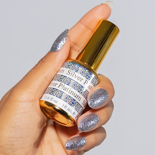 DC207 - Silver - GEL POLISH & MATCHING LACQUER