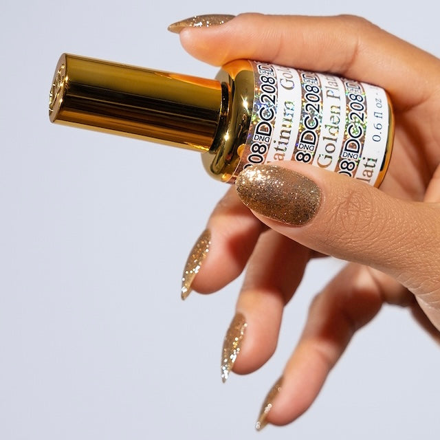 DC208 - Golden - GEL POLISH & MATCHING LACQUER