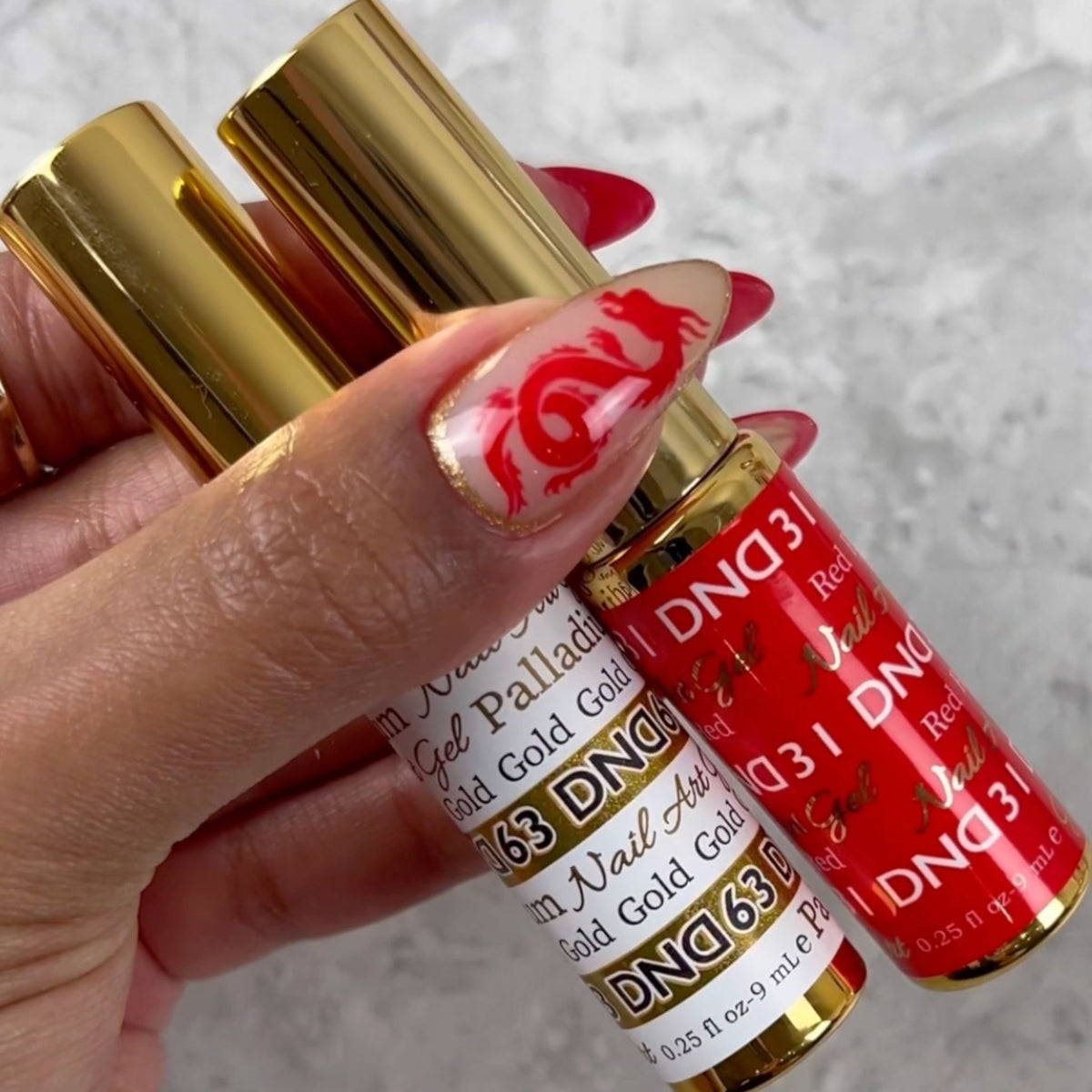 DND63 - Palladium Gold Gel Art Liner - DND Matching Gel & Nail Polish