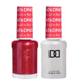 DND476 - Gold In Red - DND Matching Gel & Nail Polish