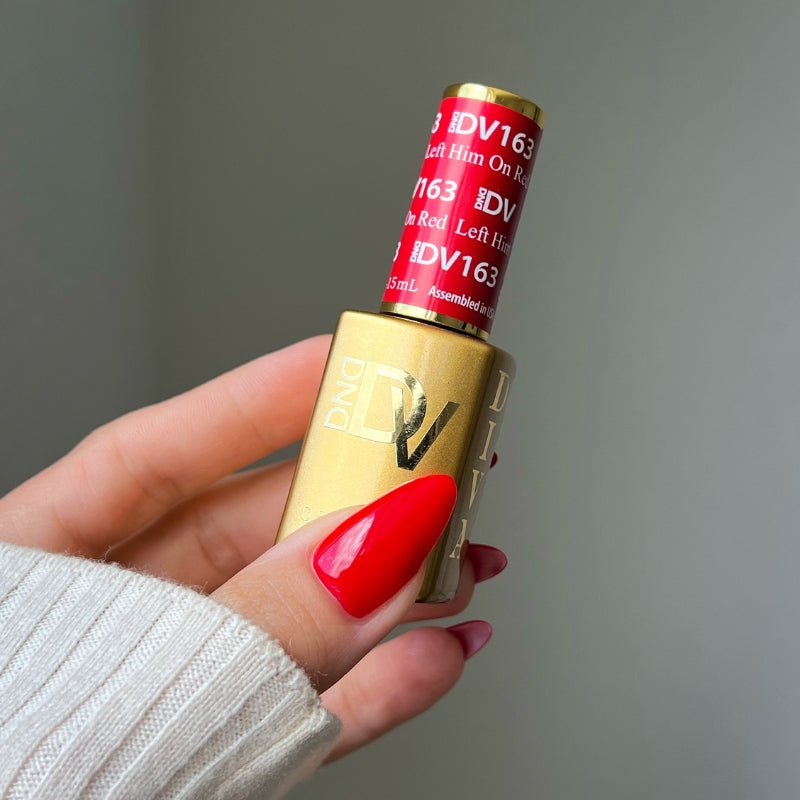 DIVA163 - Left Him On Red DIVA - GEL POLISH & MATCHING LACQUER