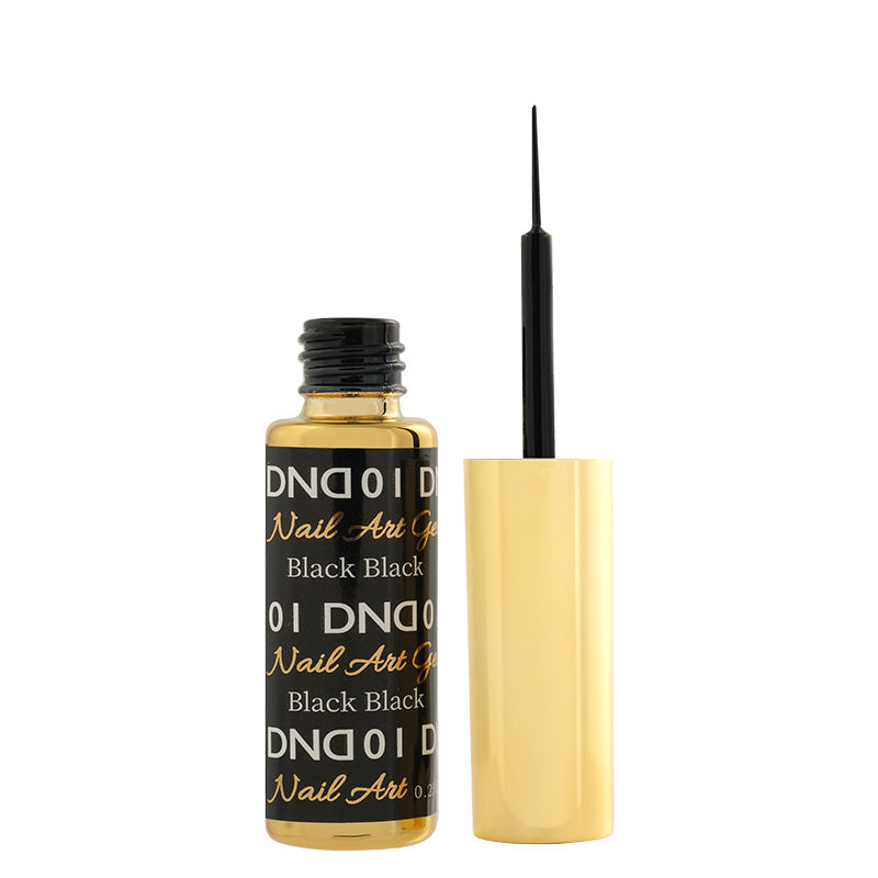 DND01 - Classic Black Gel Art Liner - DND Matching Gel & Nail Polish