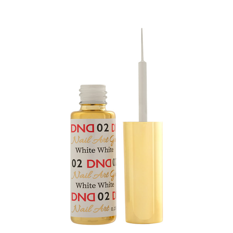 DND02 - Classic White Gel Art Liner - DND Matching Gel & Nail Polish