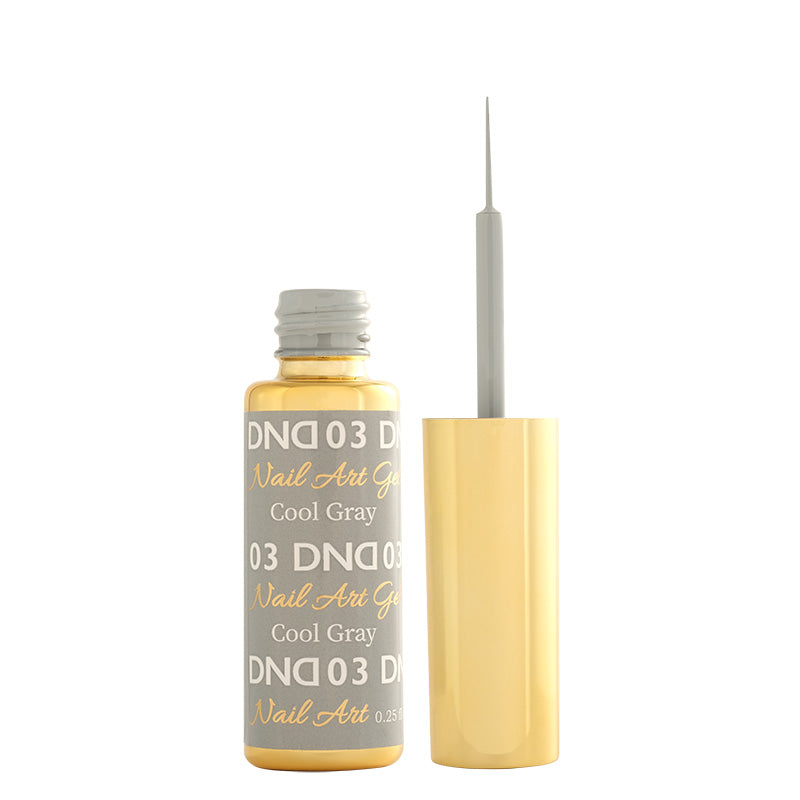 DND03 - Classic Cool Gray Gel Art Liner- DND Matching Gel & Nail Polish