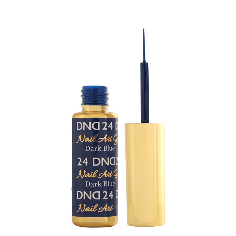 DND24 - Classic Dark Blue Gel Art Liner - DND Matching Gel & Nail Polish