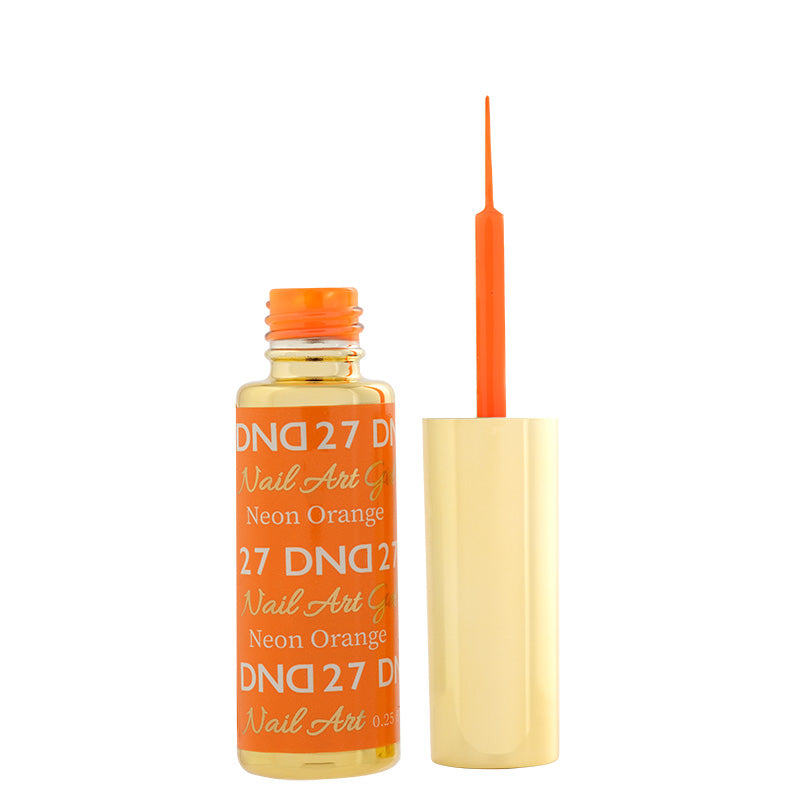 DND27 - Classic Neon Orange Gel Art Liner - DND Matching Gel & Nail Polish
