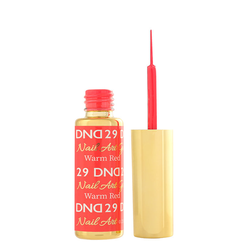 DND29 - Classic Warm Red Gel Art Liner - DND Matching Gel & Nail Polish