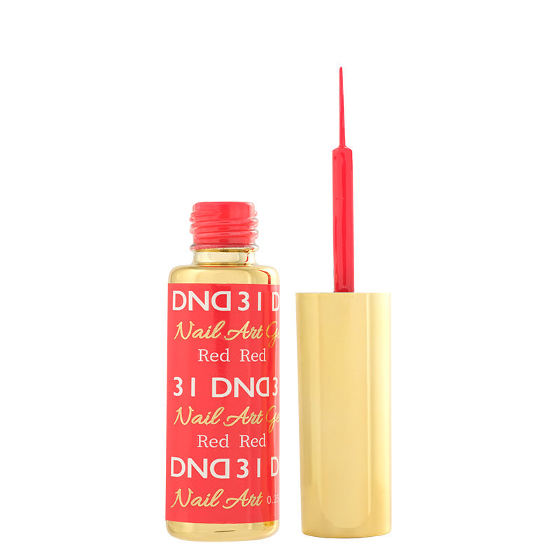 DND32 - Classic Dark Red Gel Art Liner - DND Matching Gel & Nail Polish