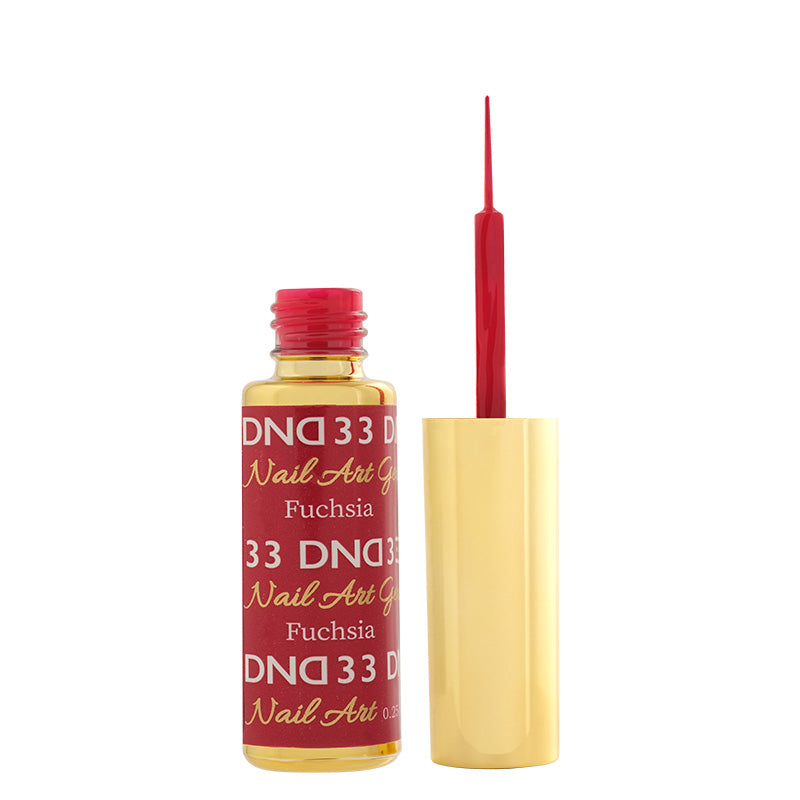 DND33 - Classic Fuschia Gel Art Liner - DND Matching Gel & Nail Polish