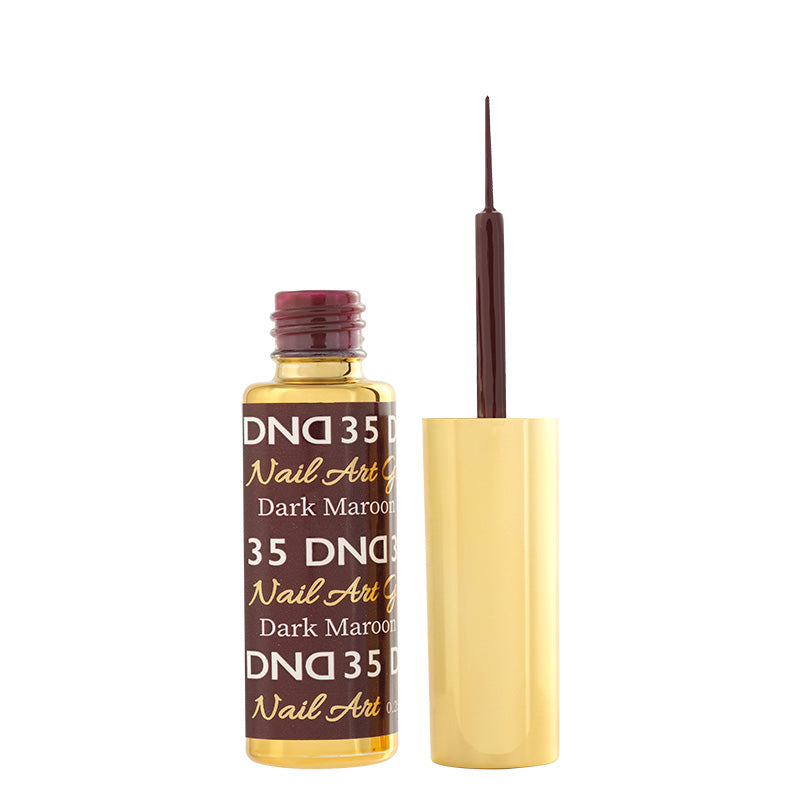 DND35 - Classic Dark Maroon Gel Art Liner - DND Matching Gel & Nail Polish