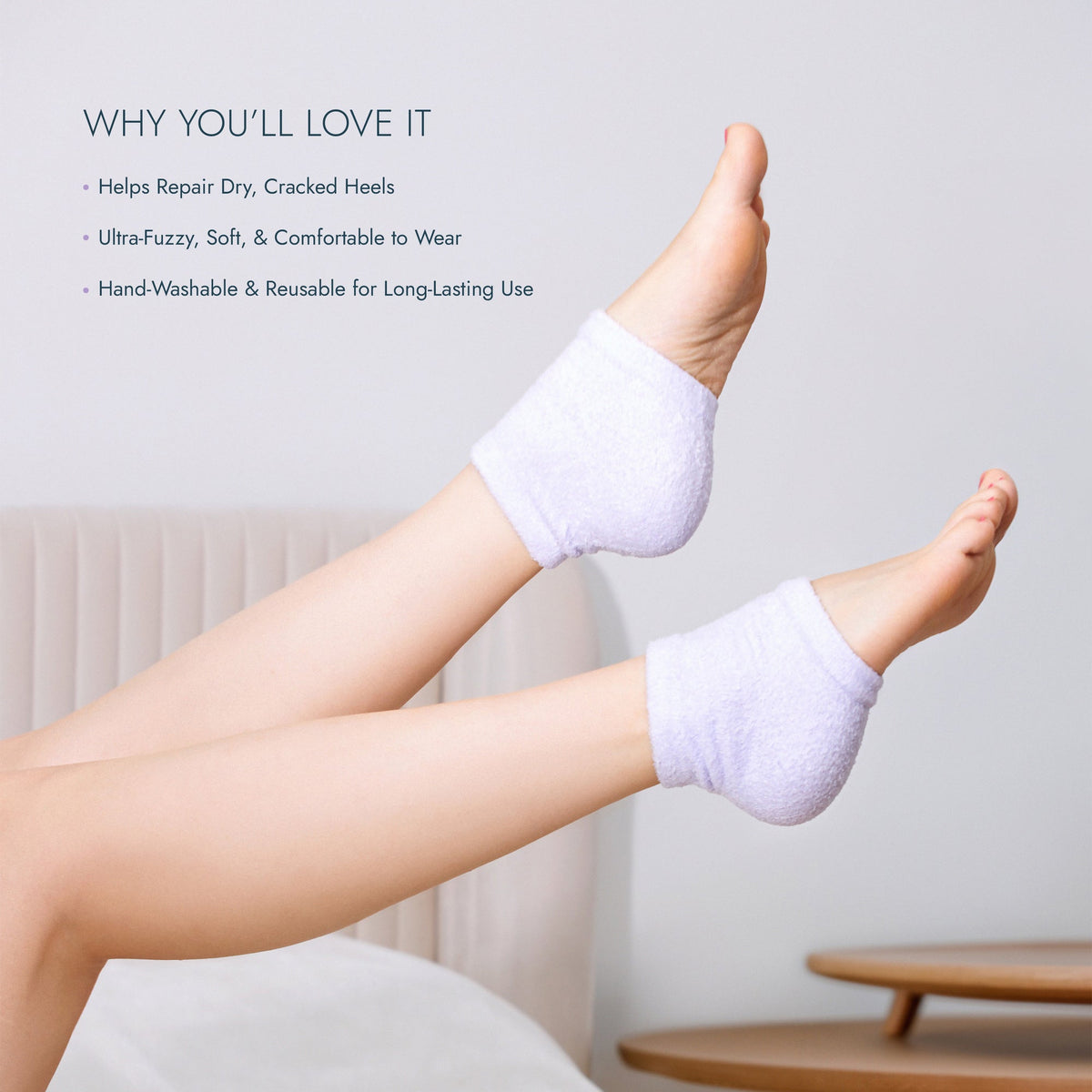 Voesh - Moisturizing Heel Socks - Mint - VFS003MNT