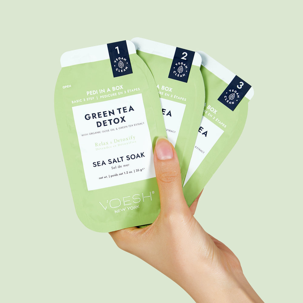 Voesh - Pedi in a Box Basic 3 Step - Green Tea Detox - VPC118GRT