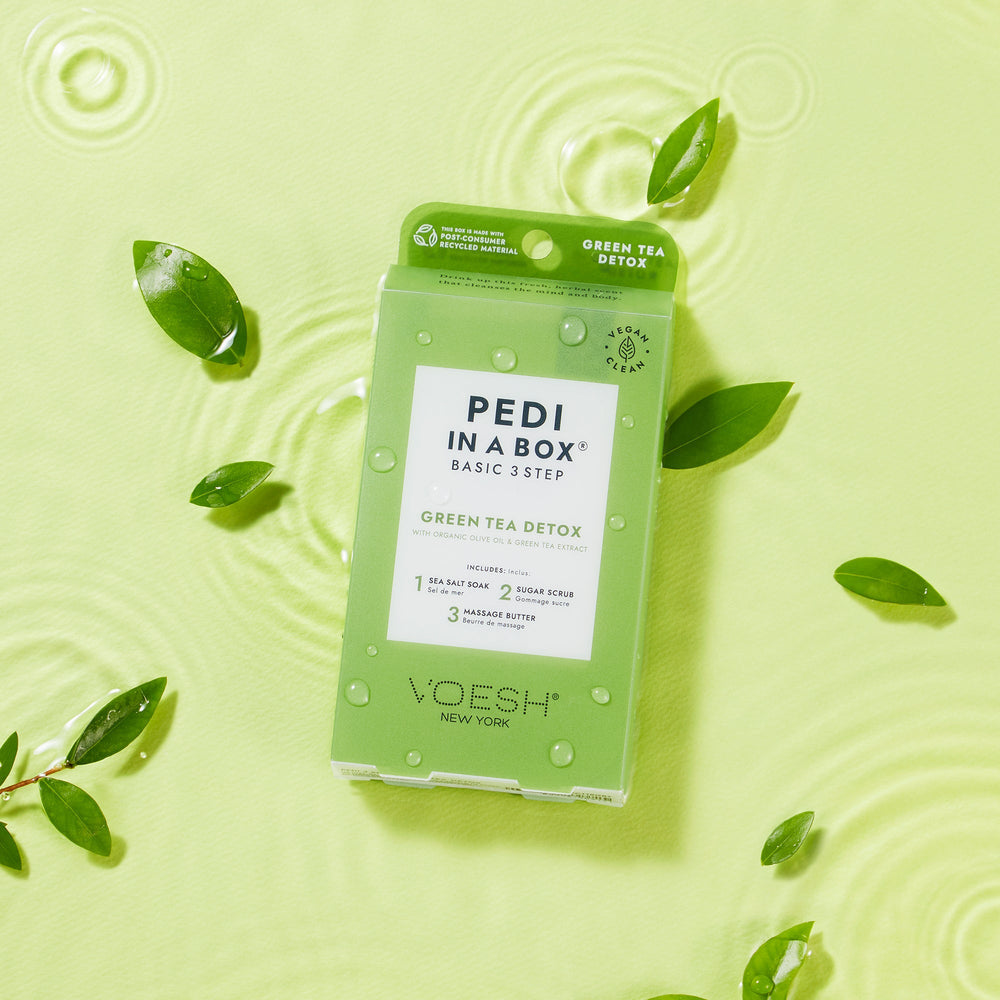 Voesh - Pedi in a Box Basic 3 Step - Green Tea Detox - VPC118GRT