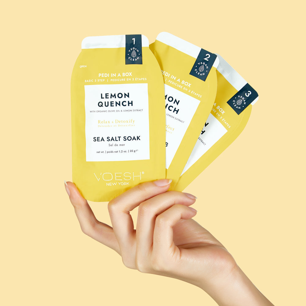 Voesh - Pedi in a Box Basic 3 Step - Lemon Quench - VPC118LMN