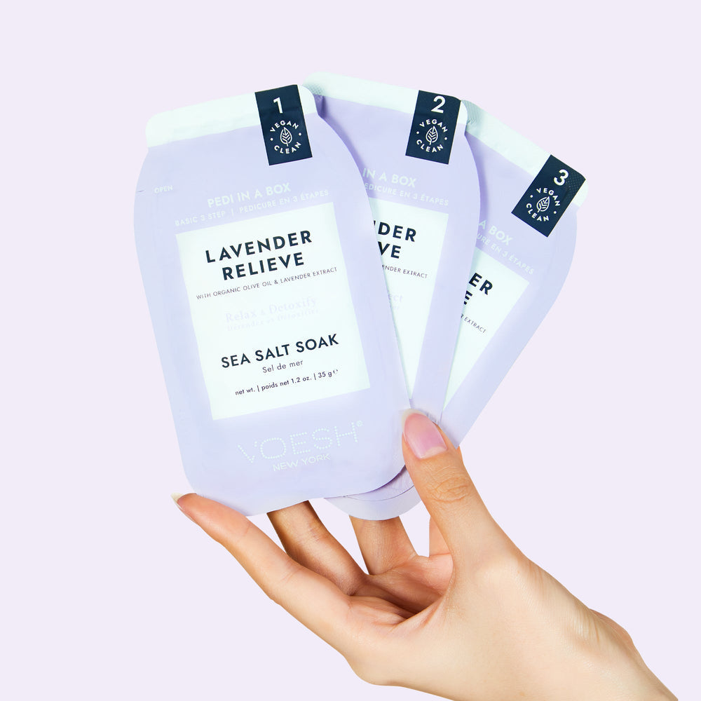 Voesh - Pedi in a Box Basic 3 Step - Lavender Relieve - VPC118LVR