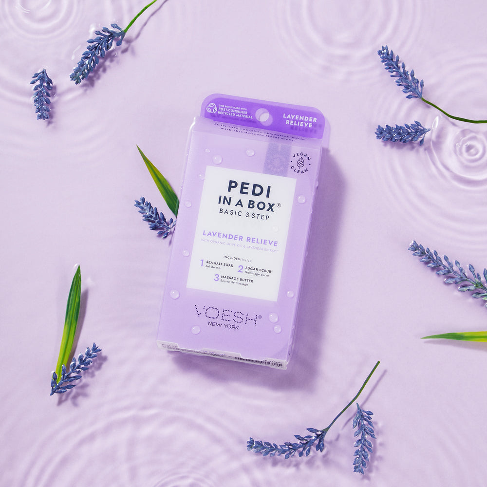 Voesh - Pedi in a Box Basic 3 Step - Lavender Relieve - VPC118LVR