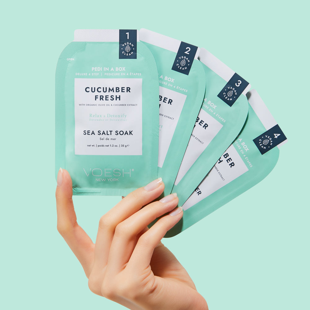 Voesh - Pedi in a Box Deluxe 4 Step - Cucumber Fresh - VPC208CMB