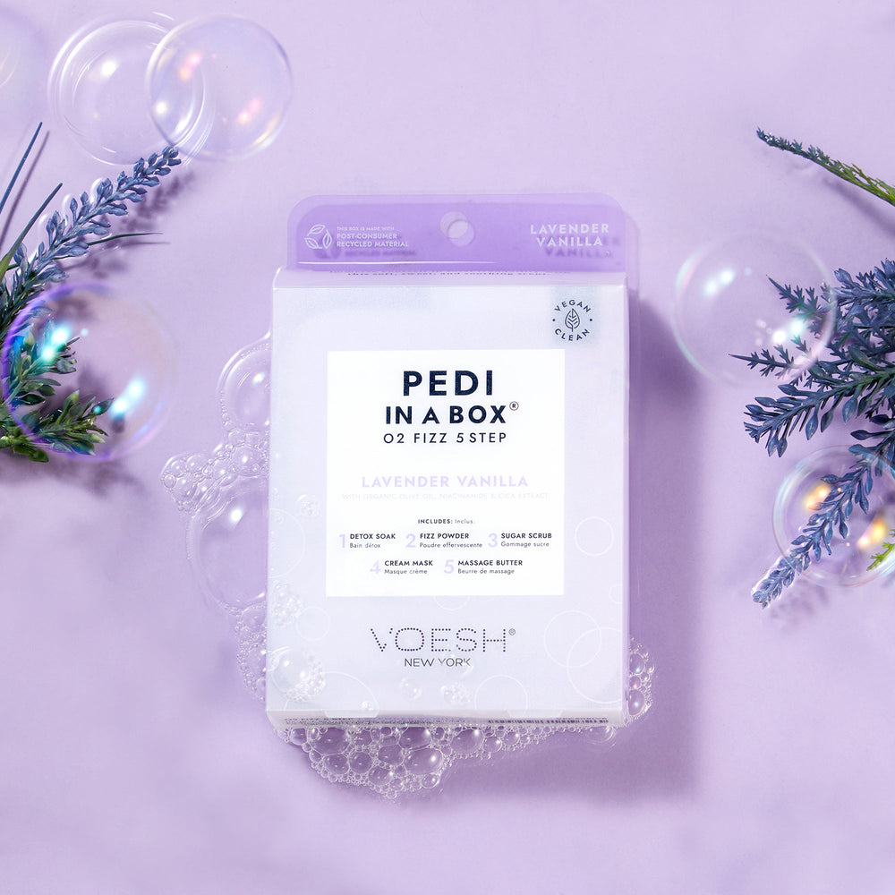 Voesh - Pedi in a Box O2 Fizz 5 Step - Lavender Vanilla - VPC508LVR