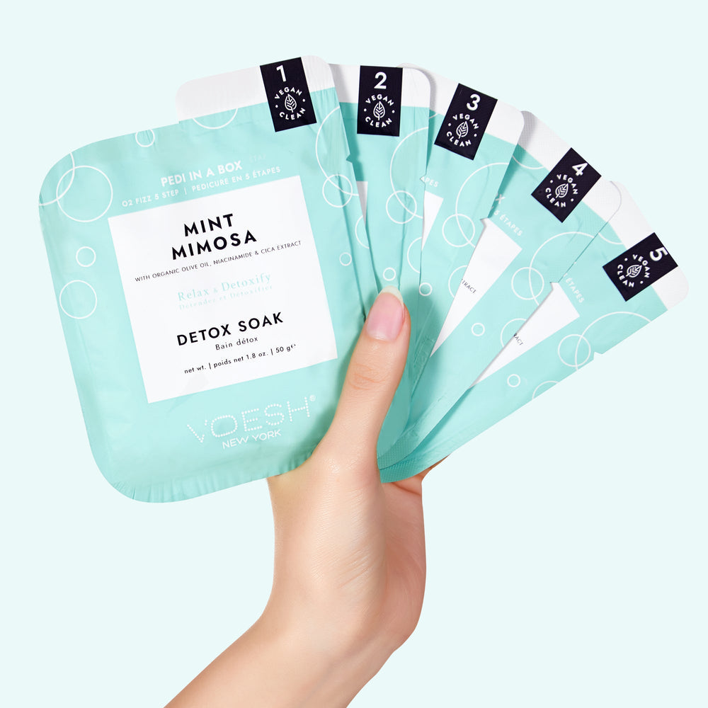 Voesh - Pedi in a Box O2 Fizz 5 Step - Mint Mimosa - VPC508MMS