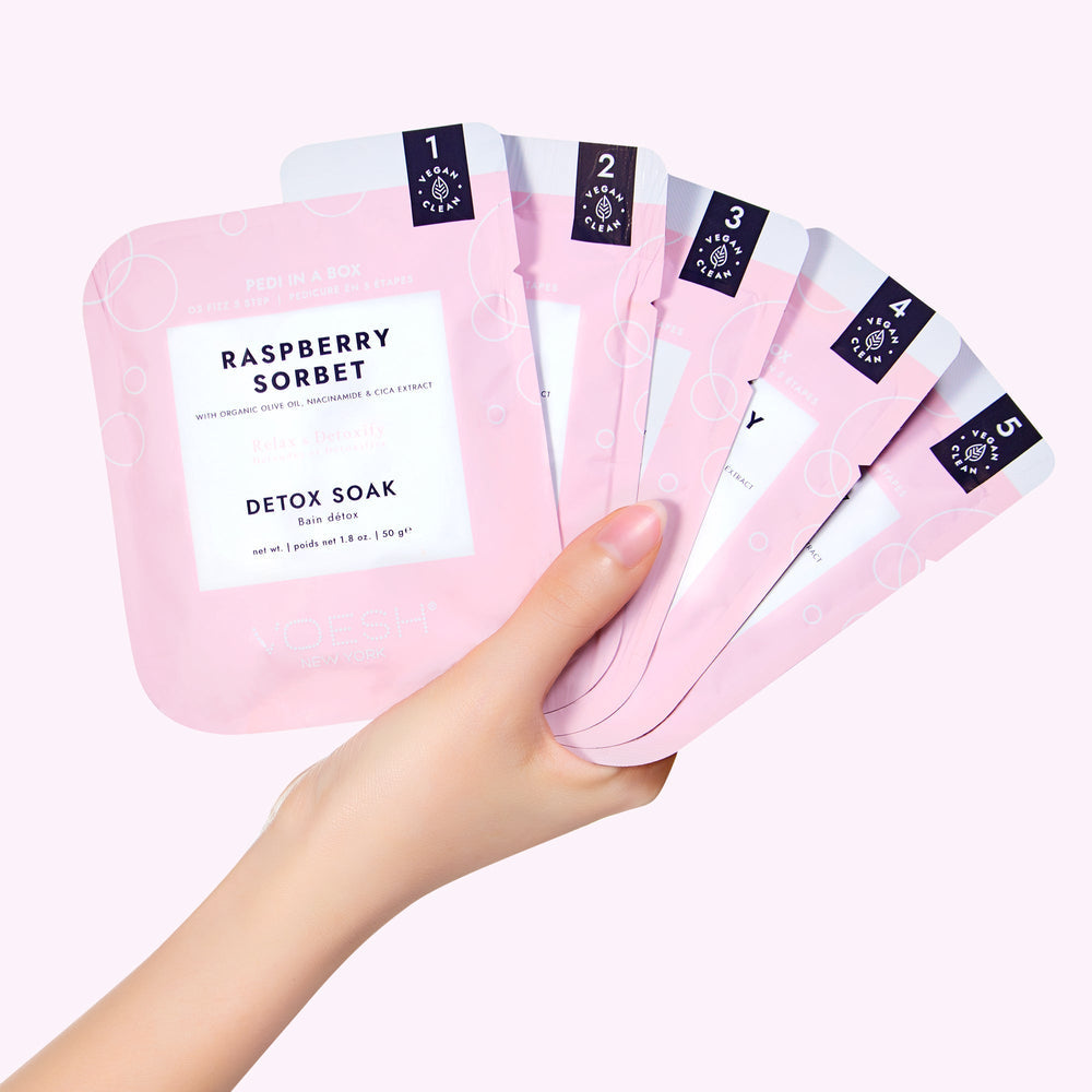 Voesh - Pedi in a Box O2 Fizz 5 Step - Raspberry Sorbet - VPC508RBS