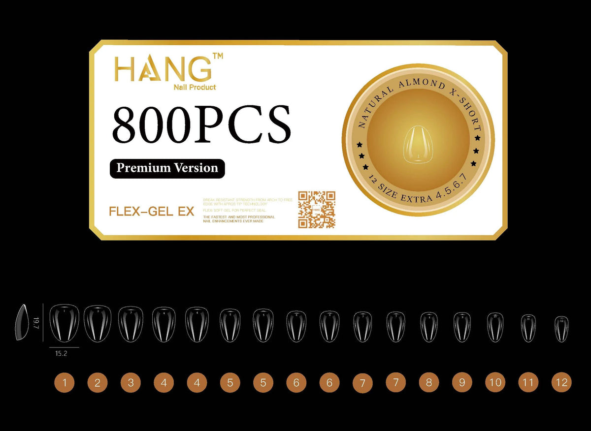 Flex-Gel X Natural Round Tips (S–L) | Pro Nail Supply