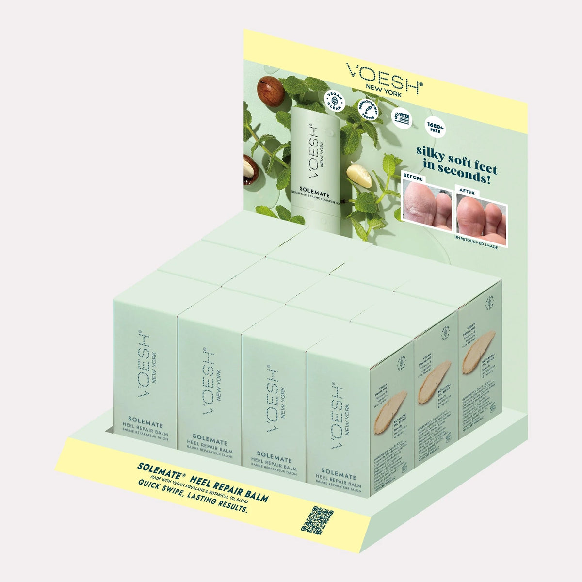 Voesh - SoleMate Heel Repair Balm Display Kit (12 pcs) - VDU022MNT-12