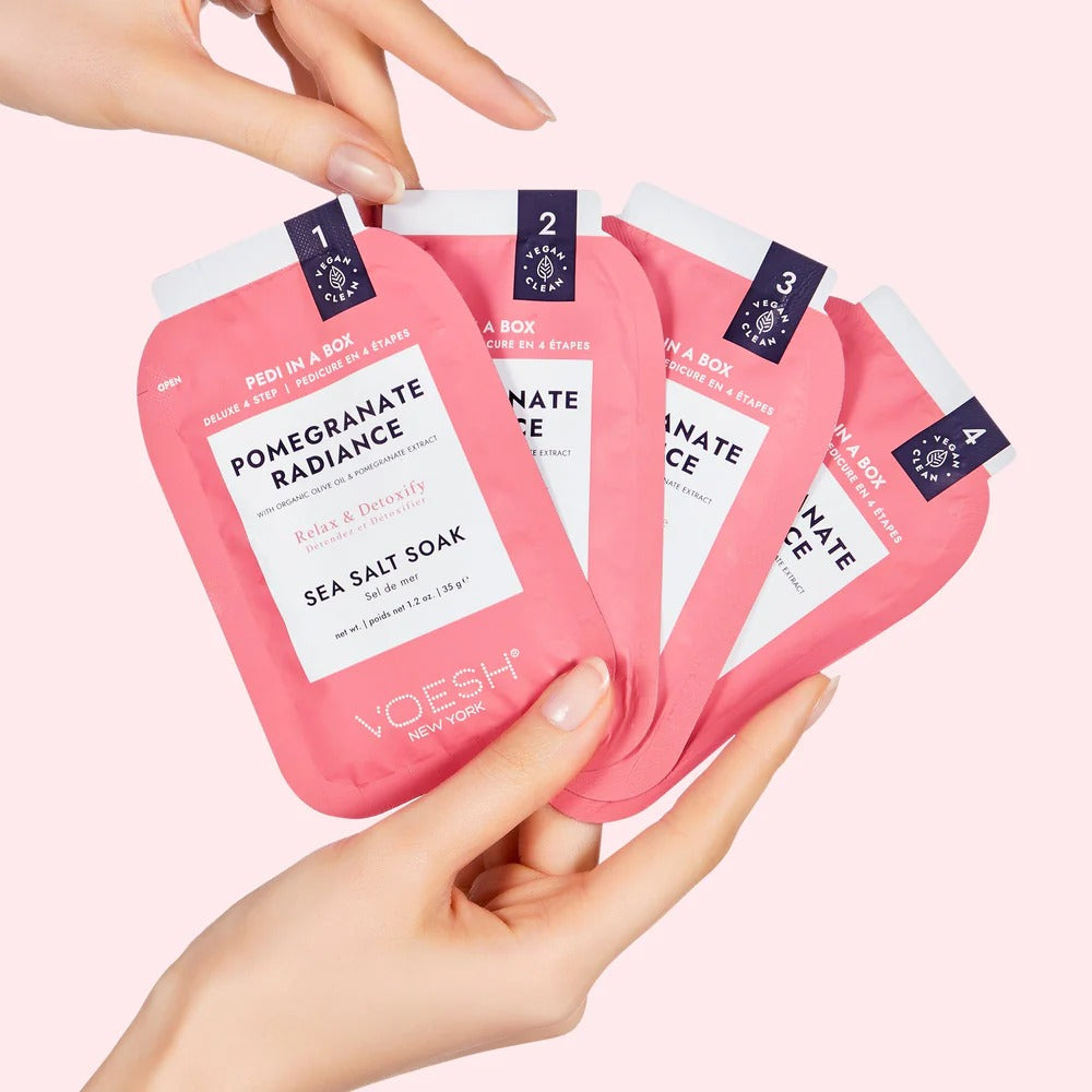 Voesh - Pedi in a Box Deluxe 4 Step - Pomegranate Radiance - VPC208POM