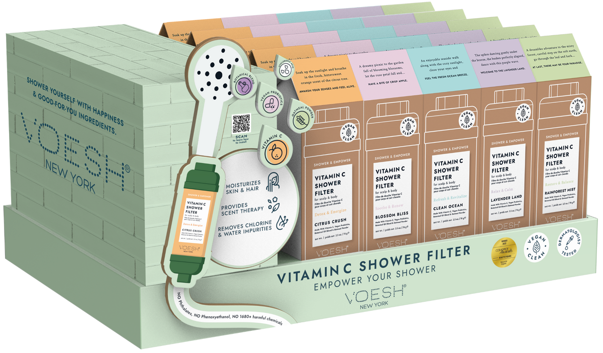 Voesh - Vitamin C Shower Filter Display Kit (25 pcs / 5 pcs per scent) - VDU019VBF-25