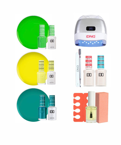 Screaming Summer Gel Polish Starter Kit - DND Matching Gel & Nail Polish