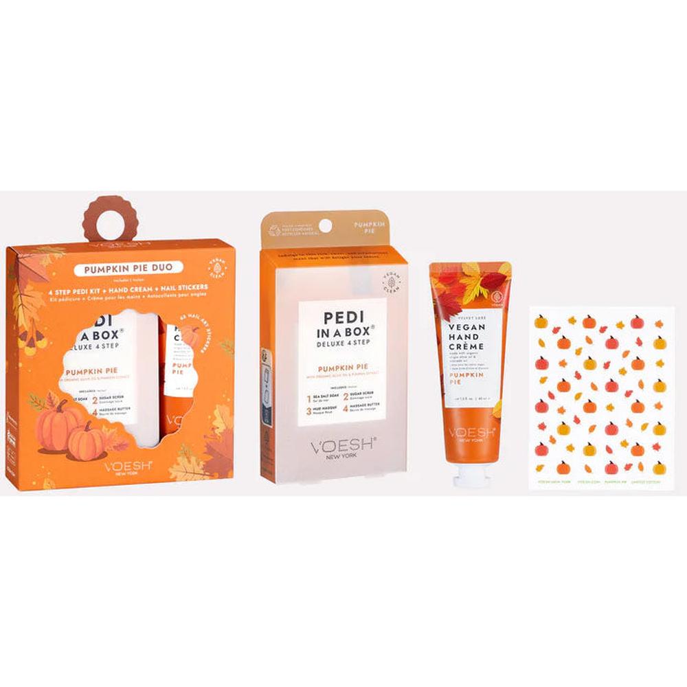 Voesh - Pumpkin Pie Duo (Pedi & Lotion) With Nail Stickers - VSC001PMK